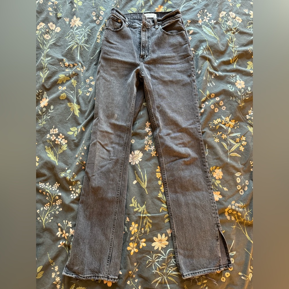 Abercrombie 90’s straight ultra high rise jeans (black)